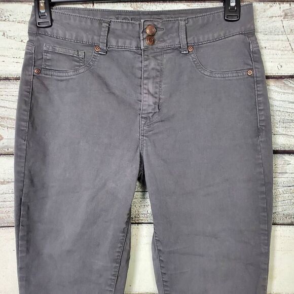 Maurices M Jeans Women’s Skinny Pants Gray Size M Stretch Mid Rise - Picture 2 of 9